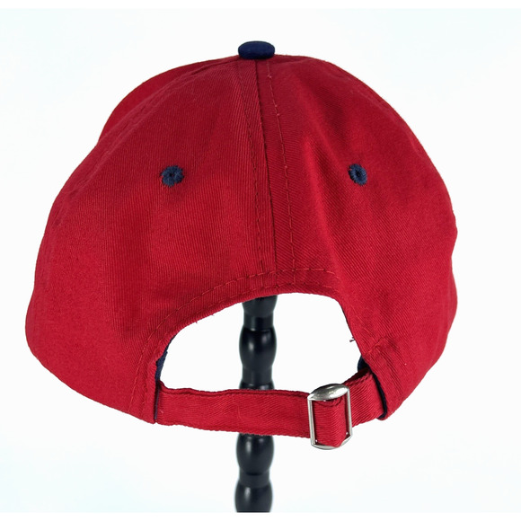 Marvel Spiderman Face Baseball Hat Red/Blue Adjustable Cloth Band Unisex - Picture 5 of 12